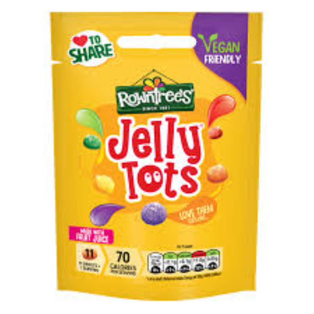 NESTLE ROWNTREES JELLY TOTS HANG BAGS 150G